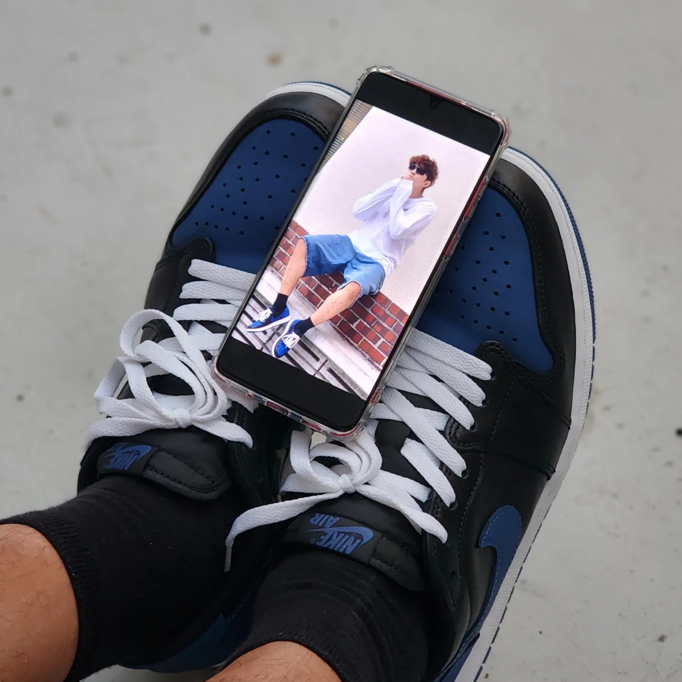 Jordan 1 Retro Low OG Mystic Navy, (W) Jordan 1 Retro Low OG Mystic Navy 착용 스타일 - 1