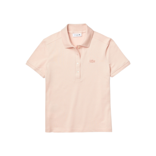 (W) 라코스테 4 버튼 슬림핏 폴로 셔츠 라이트 핑크