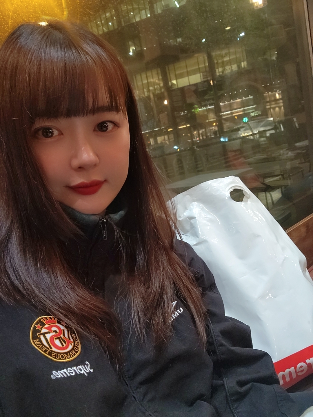 Supreme x Umbro Cotton Ripstop Track Jacket Black - 23FW 착용 스타일 - 2
