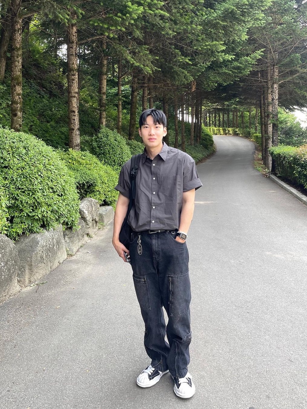 Thevinylhouse Flight Denim Pants Black 착용 스타일