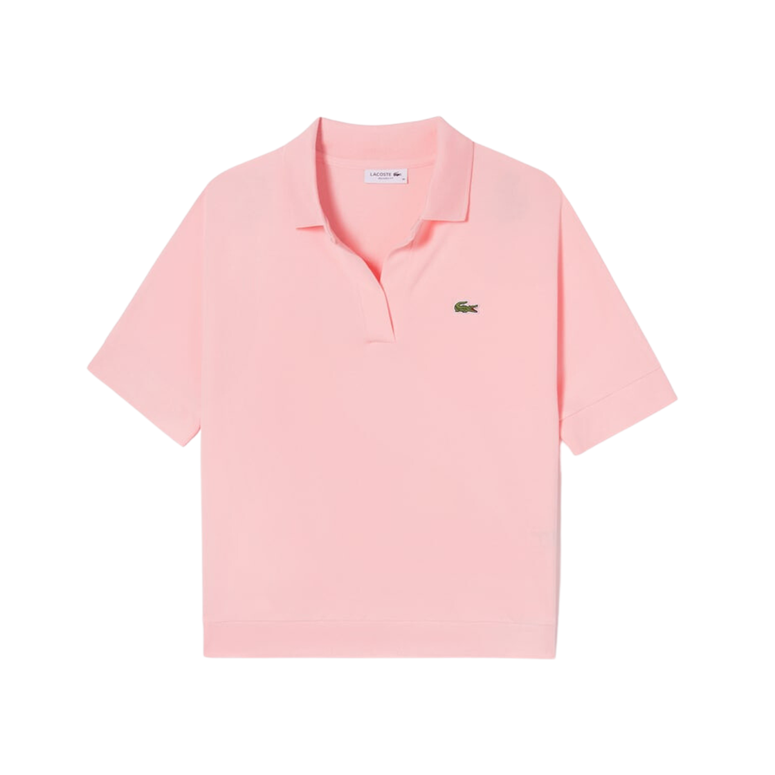 (W) Lacoste Relaxed Fit Heritage Polo Shirt Pink 상세 이미지 1