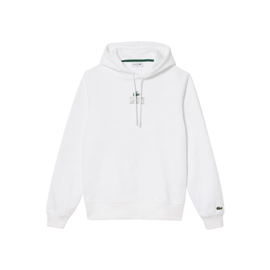 Lacoste New Logo Point Hoodie Sweatshirt White 상세 이미지 1