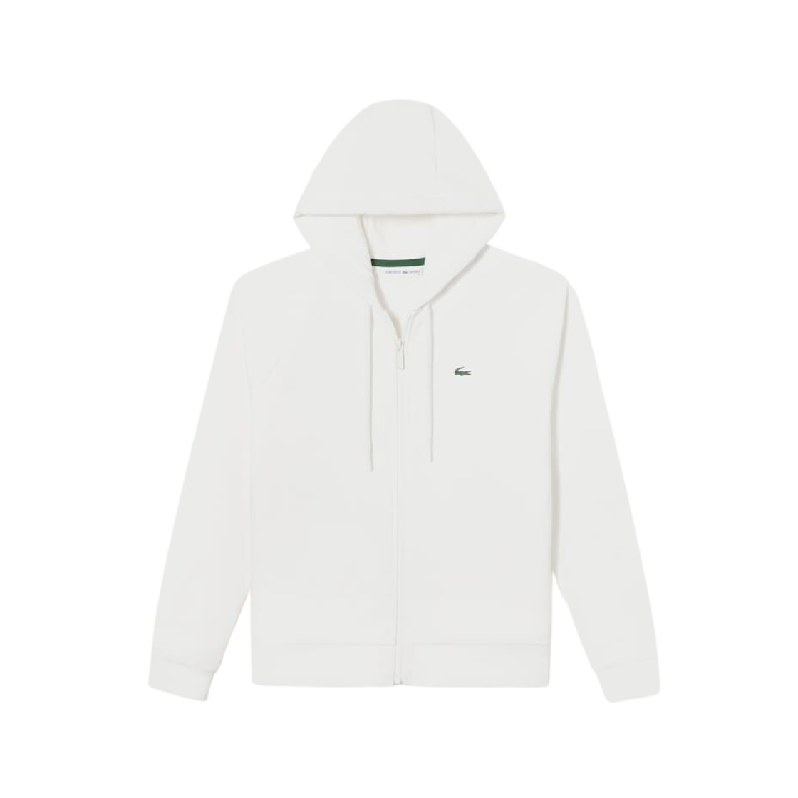 (W) Lacoste Basic Hoodie Zip-Up Sweatshirt White 상세 이미지 1