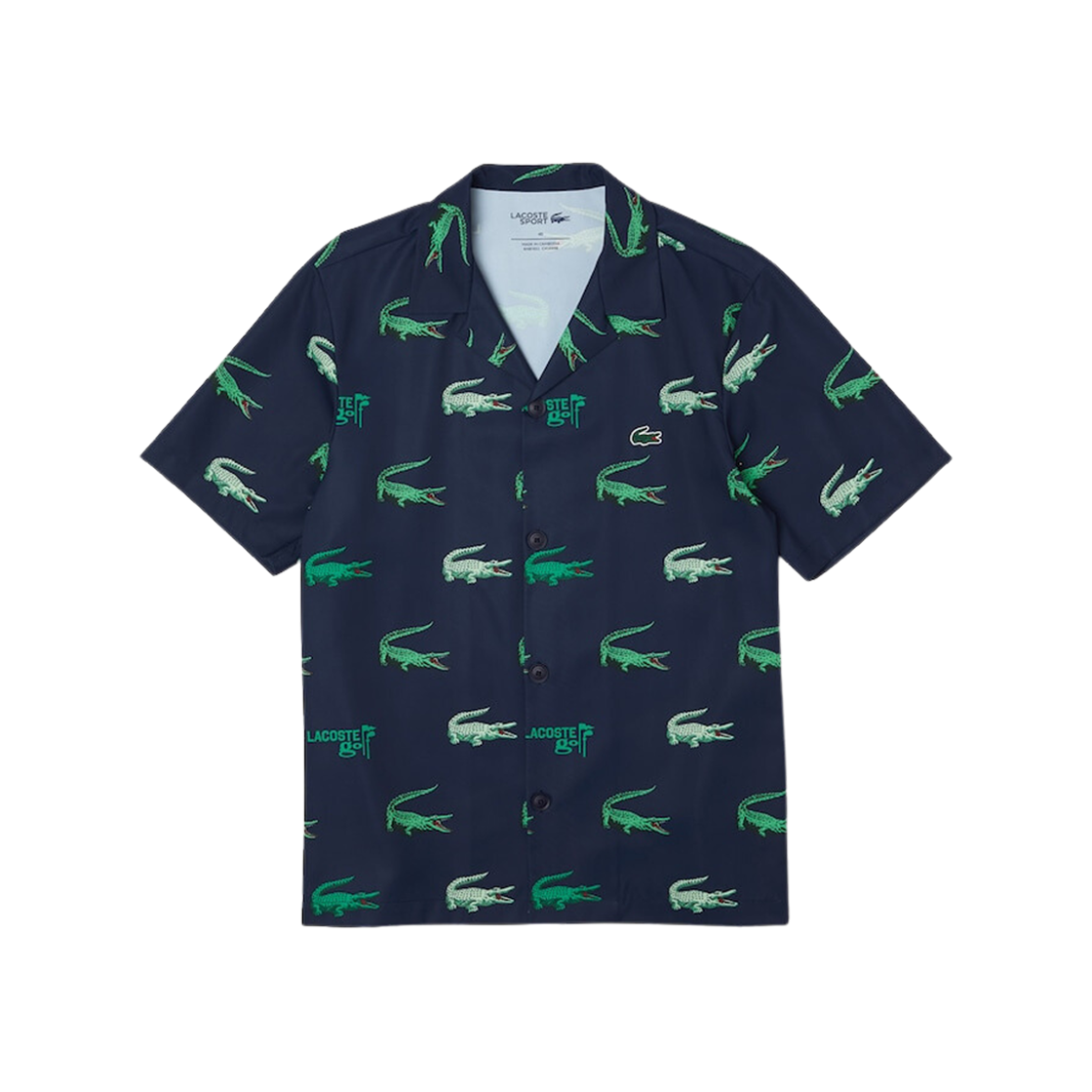 Lacoste Croc Pattern Golf Shirt Navy Blue 상세 이미지 1