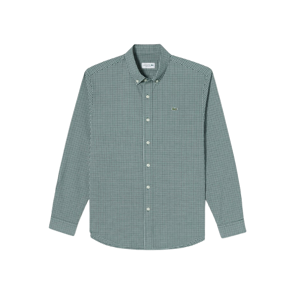 Lacoste Oxford Nano Gingham Check Shirt Green 상세 이미지 1