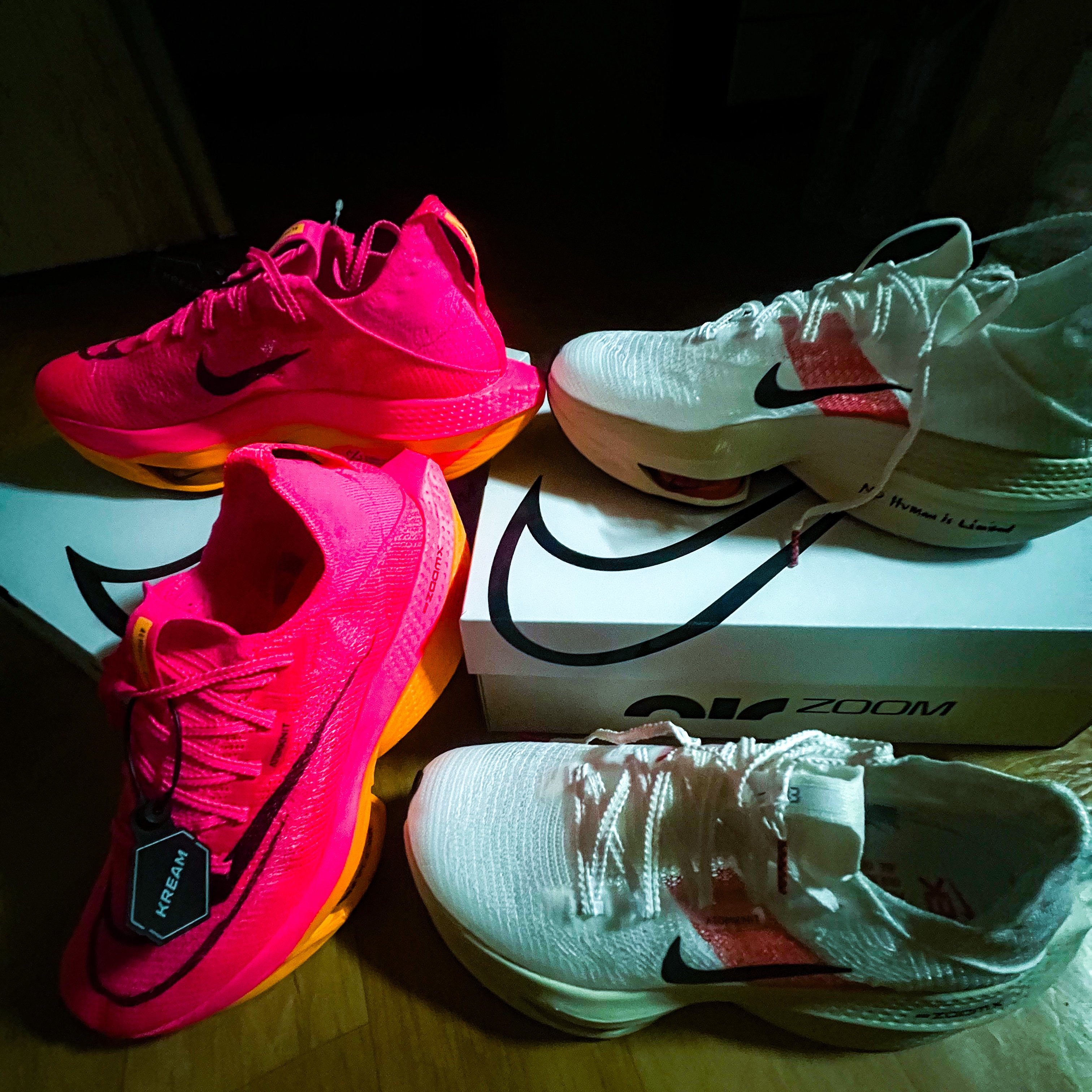 Nike Air Zoom Alphafly Next% 2 Hyper Pink, Nike Air Zoom Alphafly Next% 2 Eliud Kipchoge 착용 스타일