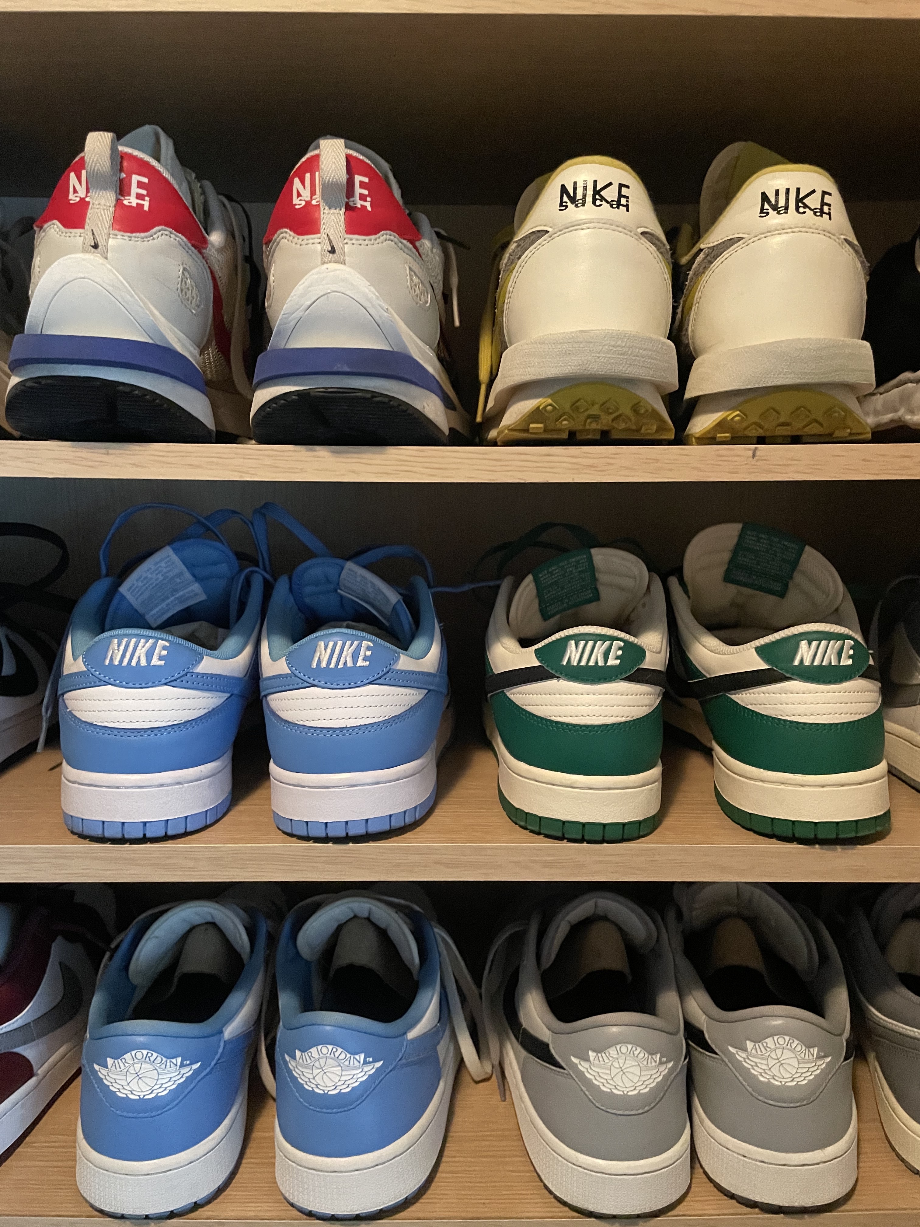 Nike Dunk Low Retro University Blue, Nike Dunk Low Retro SE Jackpot Malachite 착용 스타일