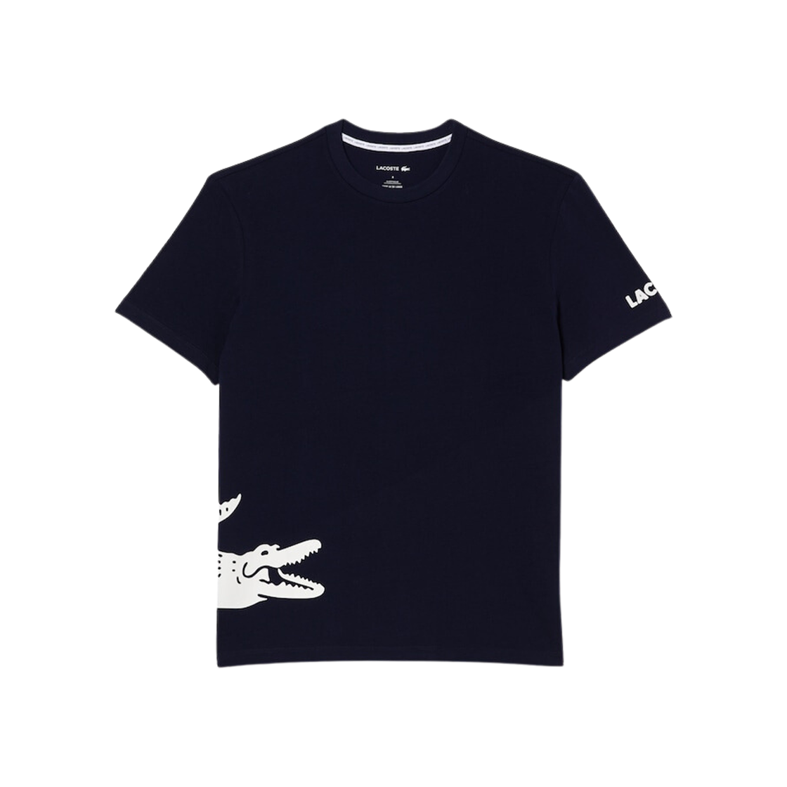 Lacoste Cotton Jersey T-Shirt Navy Blue White 상세 이미지 1