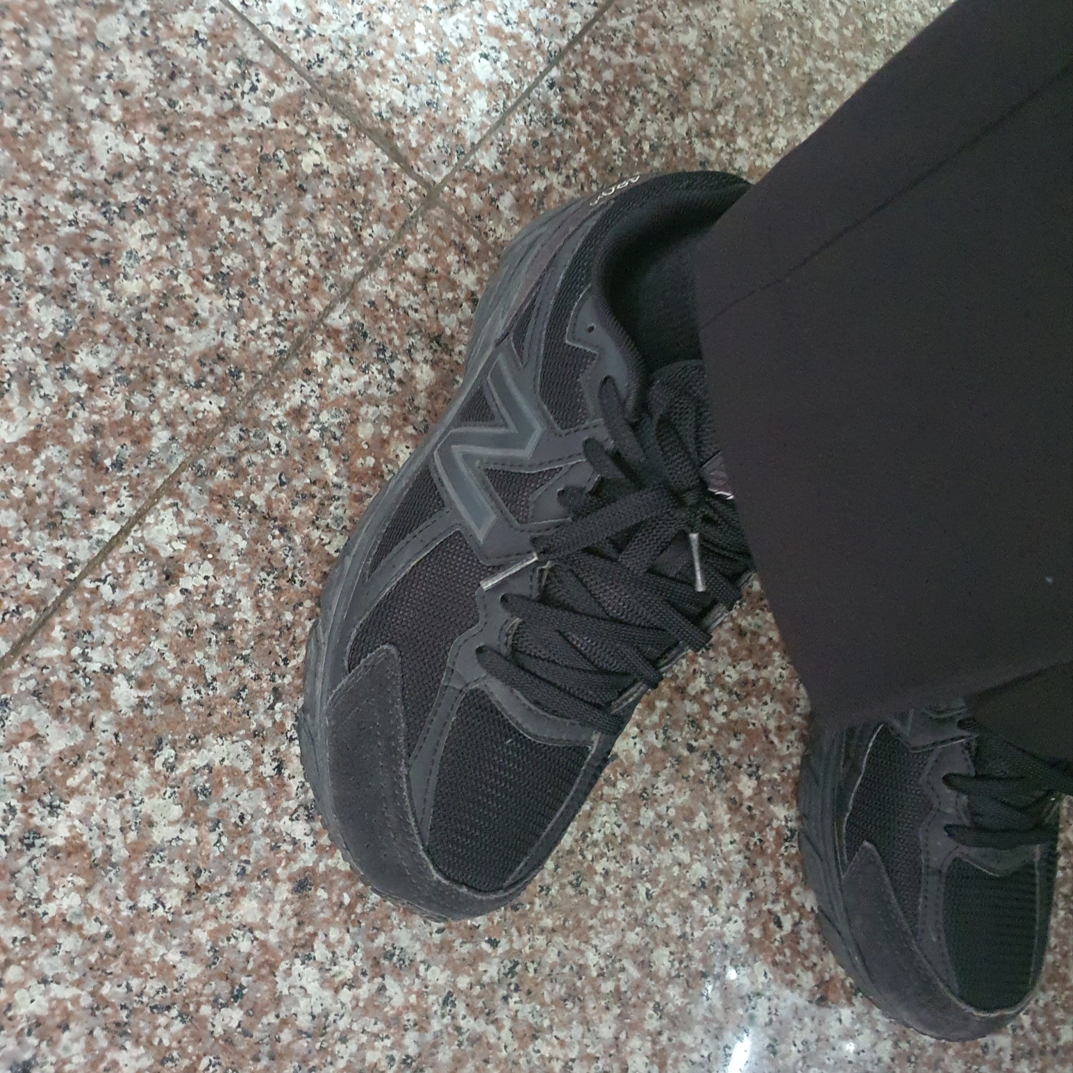 (W) New Balance 480v5 Black - 4E XXWide 착용 스타일 - 2