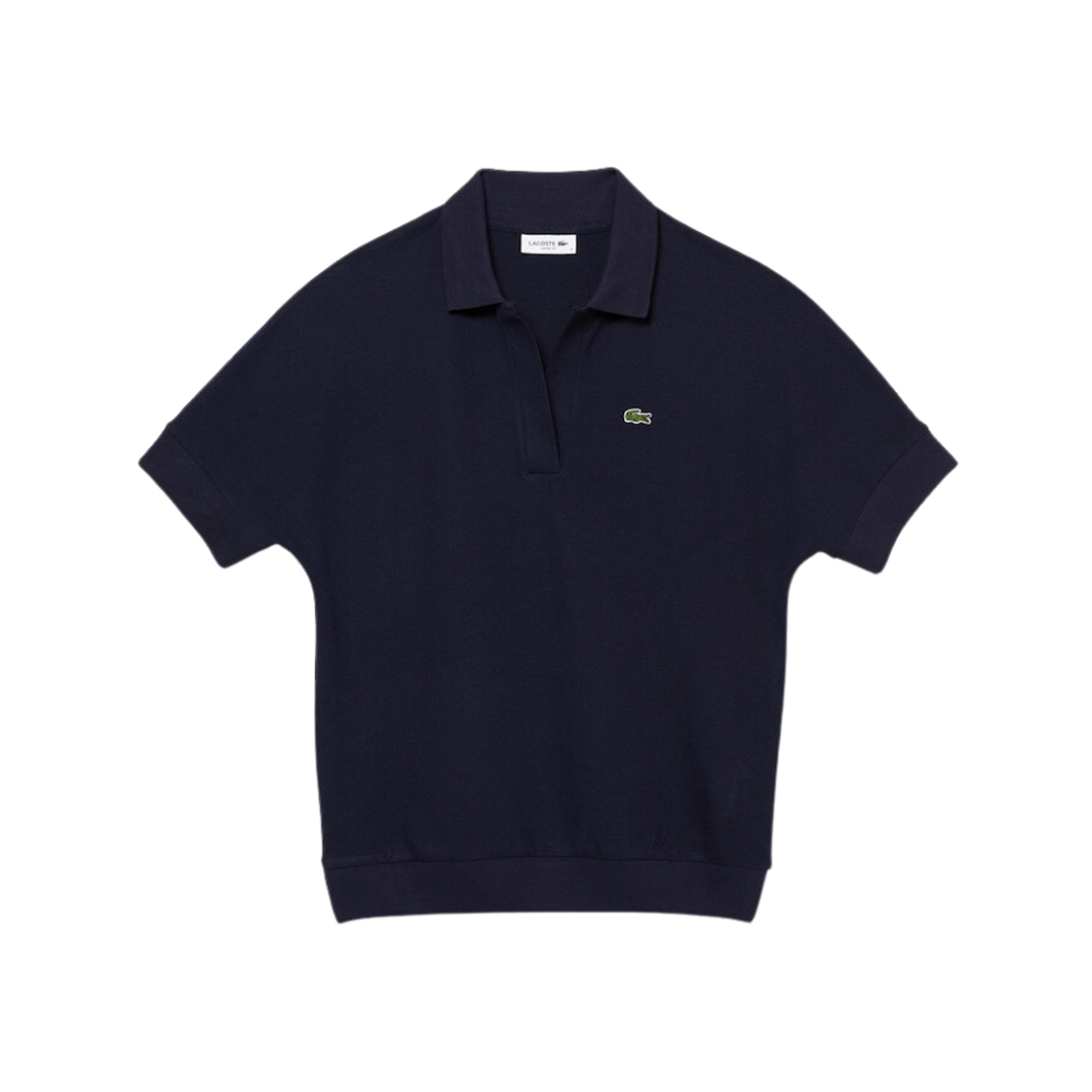 (W) Lacoste Relaxed Fit Heritage Polo Shirt Navy Blue 상세 이미지 1