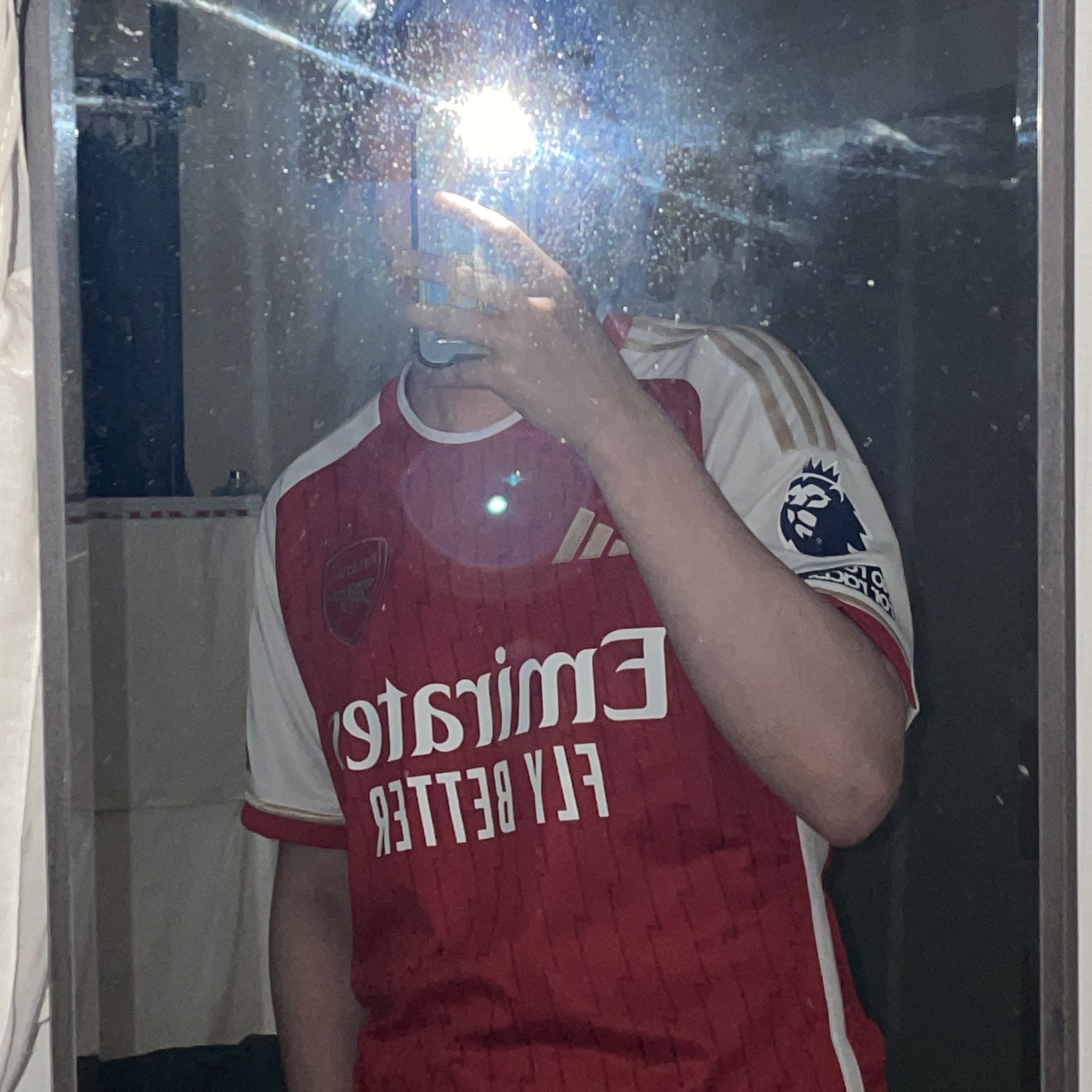 Adidas Arsenal 2023/24 Home Jersey Better Scarlet White - KR Sizing (Non Marking Ver.) 착용 스타일
