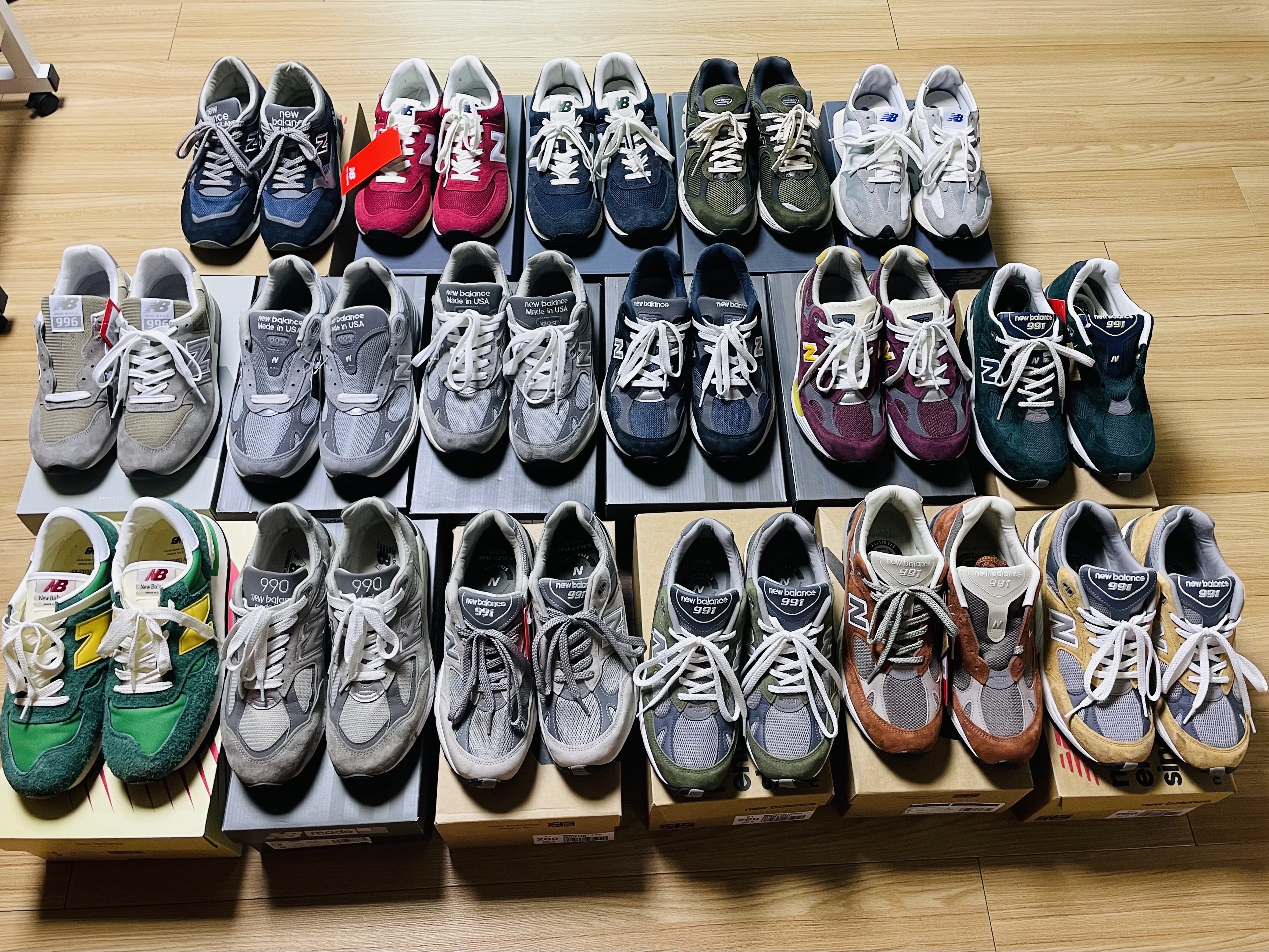 New Balance 991 Made in UK Grey, New Balance 991 Made in UK Sequoia Falcon 착용 스타일