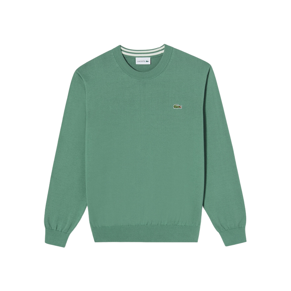 Lacoste Basic Crewneck Pullover Khaki Green 상세 이미지 1