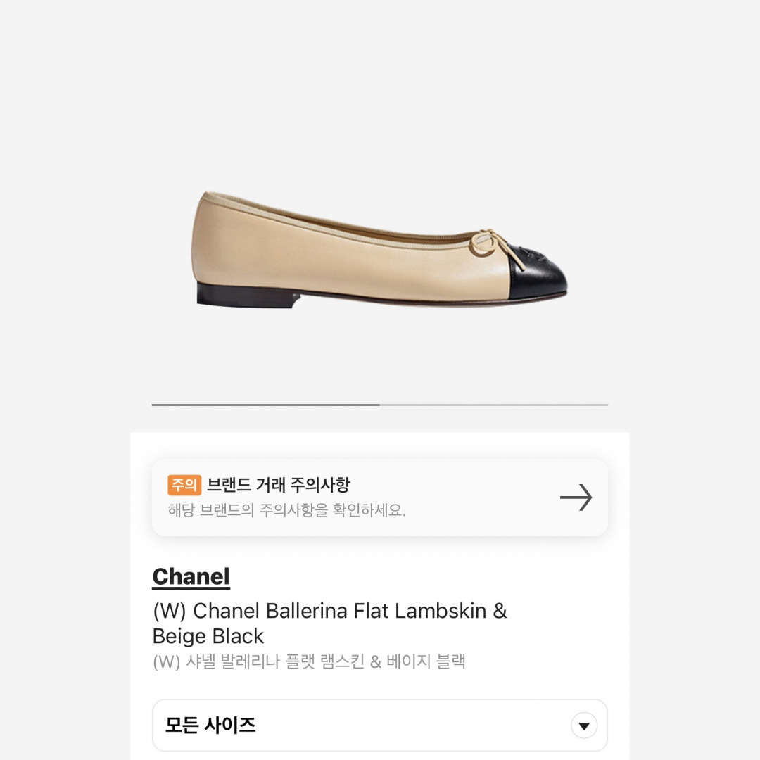 (W) Chanel Ballerina Flat Lambskin & Beige Black 착용 스타일 - 5