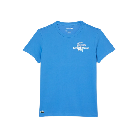 라코스테 골프 클럽 로고 포인트 티셔츠 블루