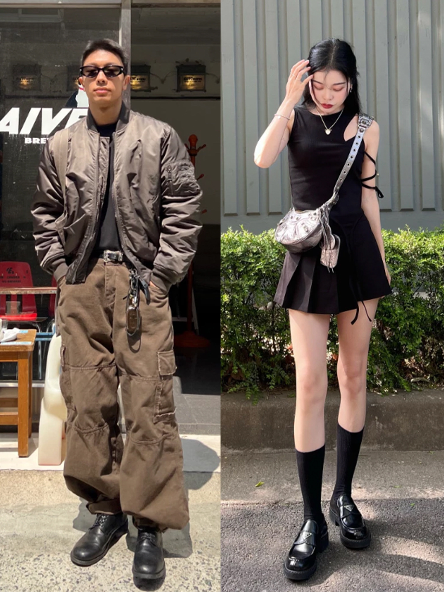Guidi 992X Horse Full Grain Leather Derby Dark Brown, Balenciaga Le Cagole XS Shoulder Bag Metallized Silver 착용 스타일 - 2
