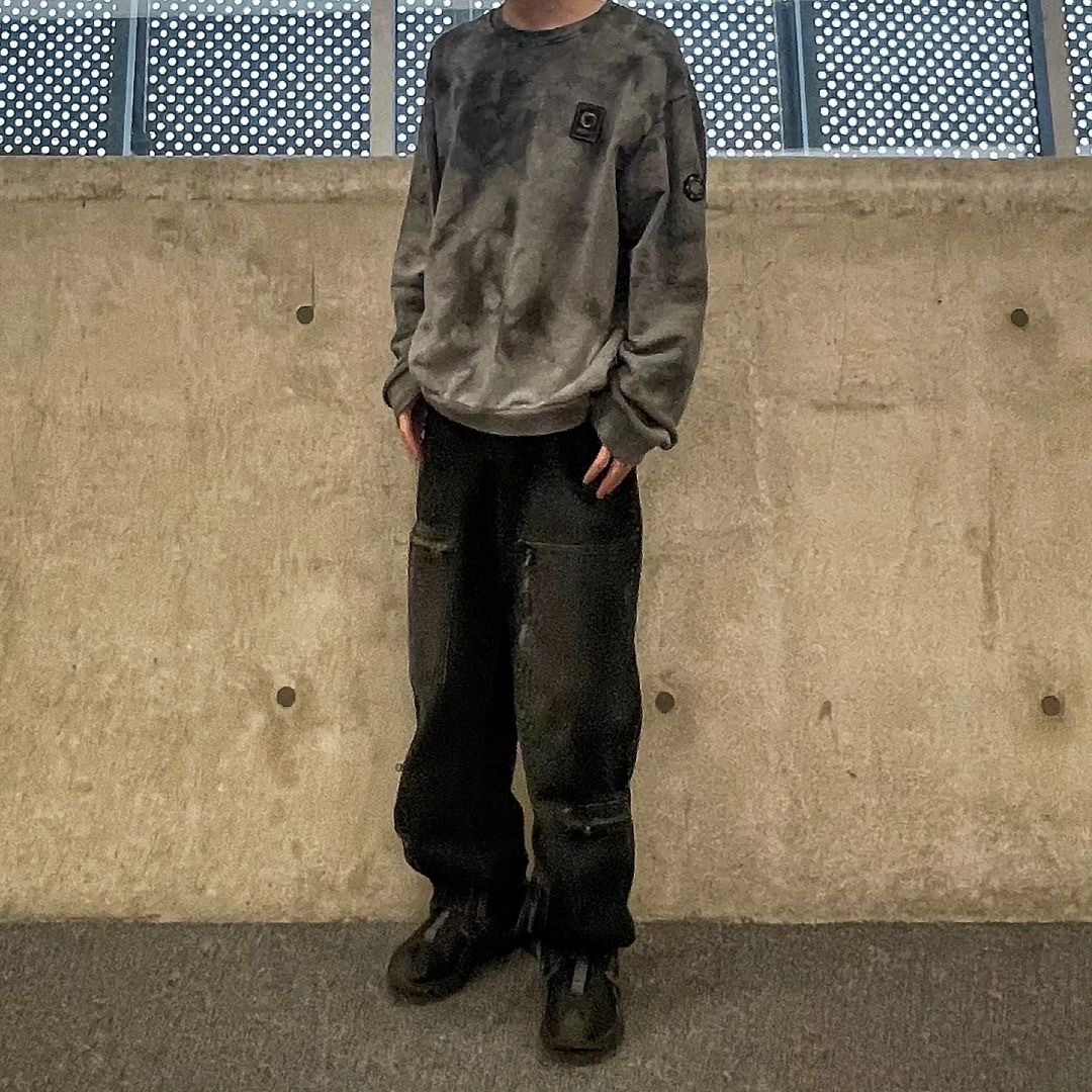 Thevinylhouse Flight Denim Pants Black 착용 스타일 - 2