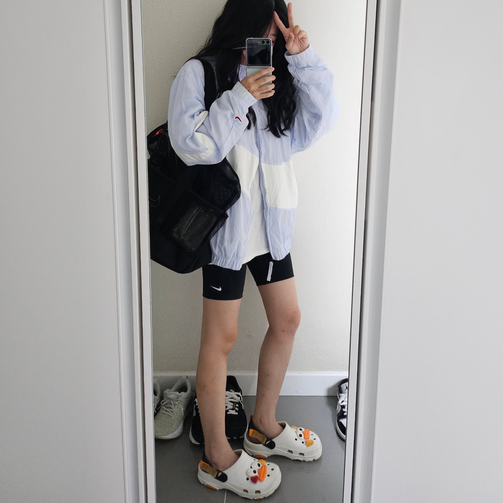 (Kids) Nike One Bike Shorts Black, Nike Member Days Sports Mesh Bag & Pouch 착용 스타일