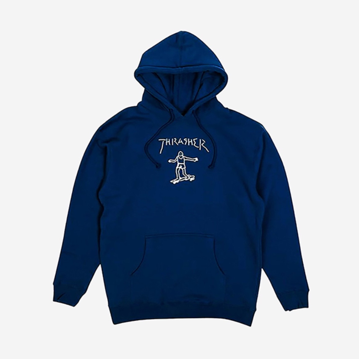 Thrasher Gonz Hood Gold, Thrasher Gonz Hood Navy White 착용 스타일 - 2