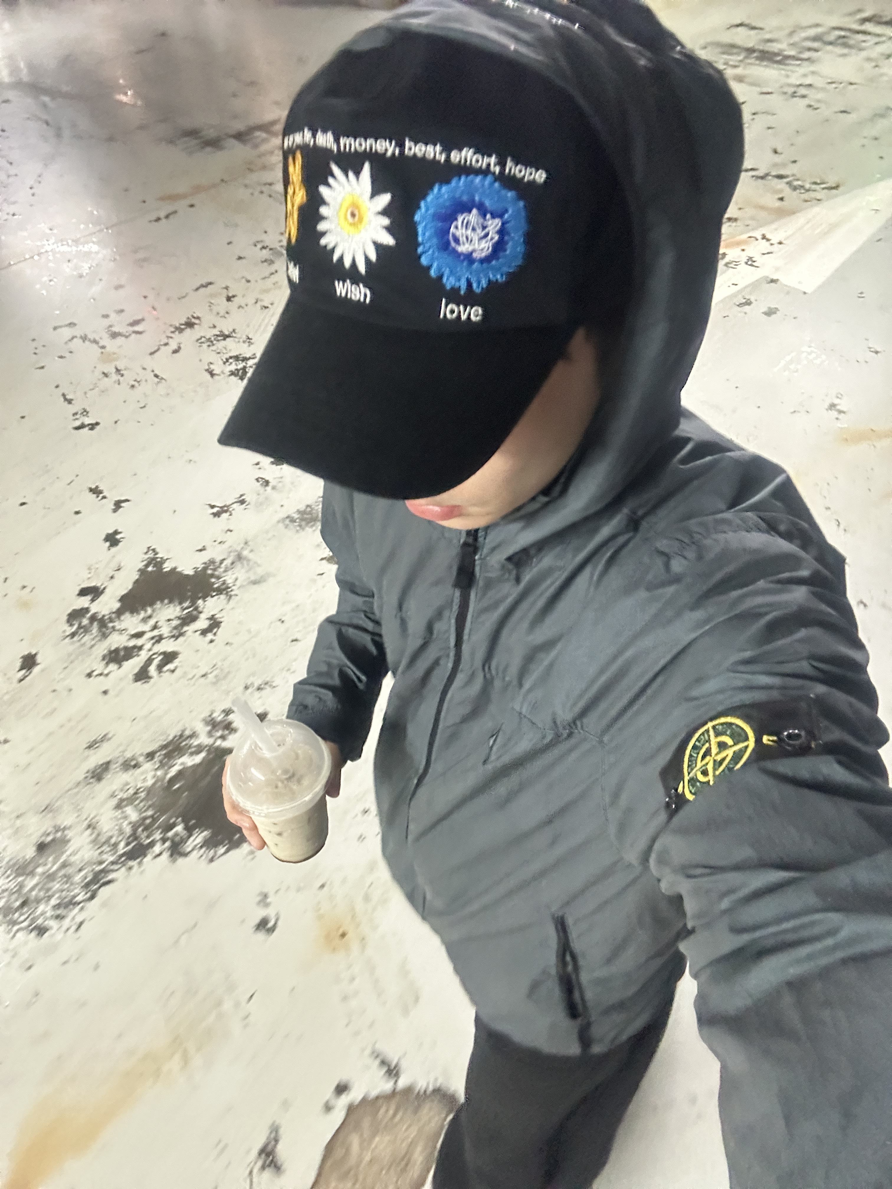 Stone Island 40522 Crinkle Reps Nylon Garment Dyed Hooded Jacket Black - 23SS, Adidas Superstar Core Black White 착용 스타일 - 1