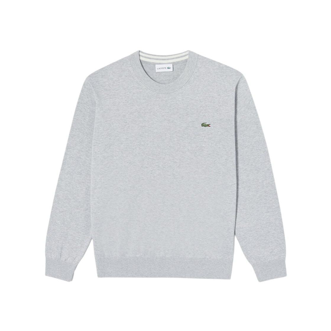 Lacoste Basic Crewneck Pullover Grey Chine 상세 이미지 1