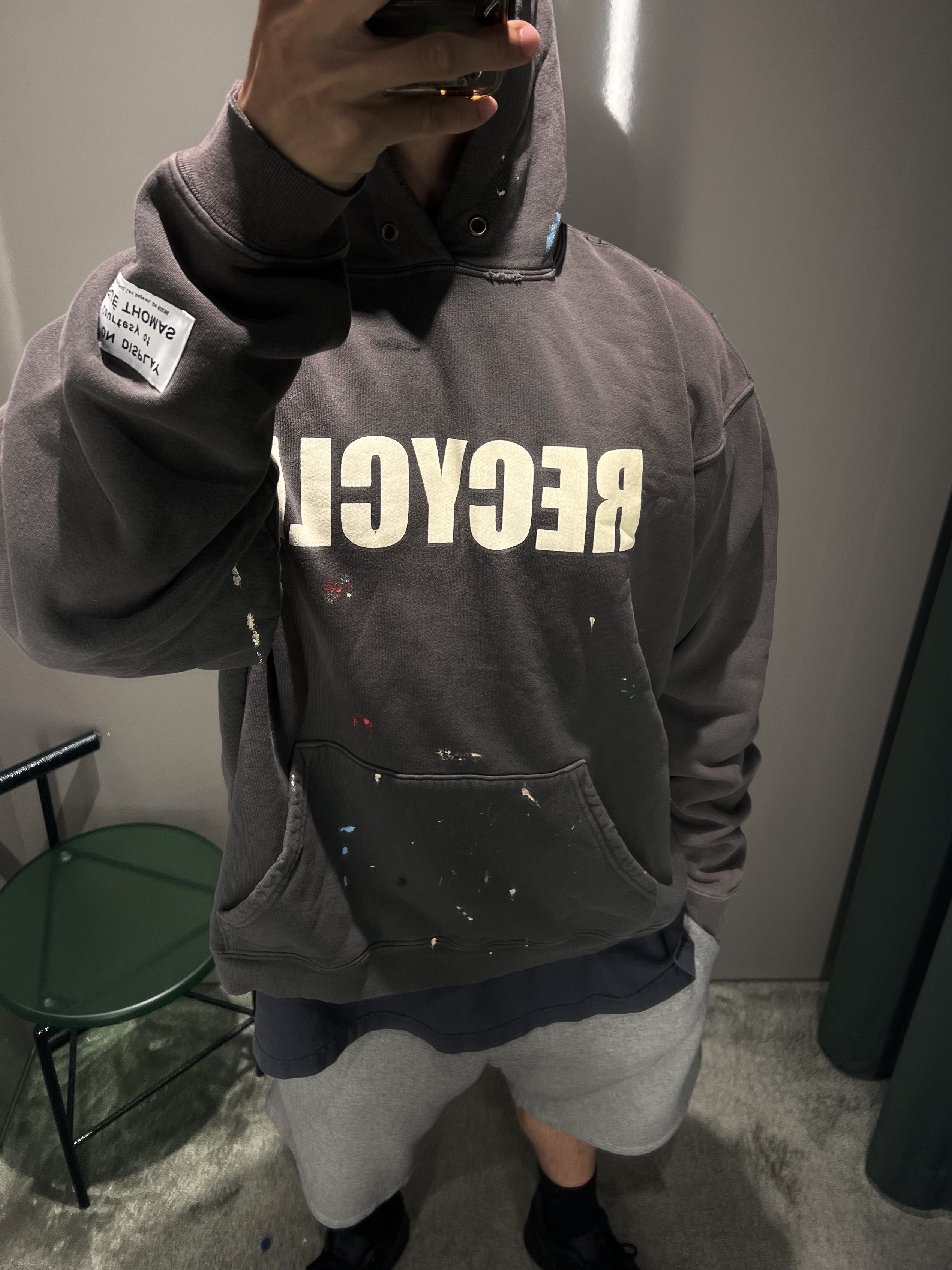 Gallery Dept. 90'S Recycle Hoodie Washed Black 착용 스타일