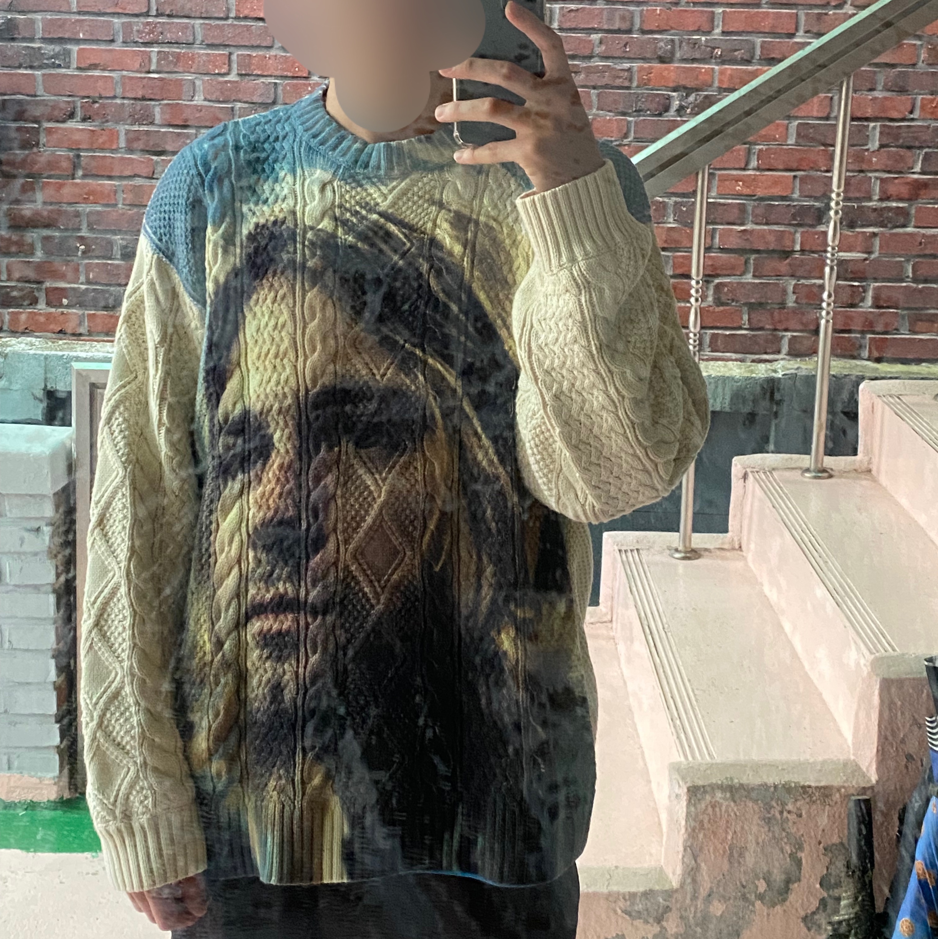 Supreme Kurt Cobain Sweater White - 23SS 착용 스타일