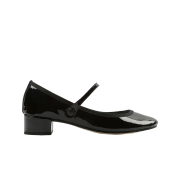 (W) Repetto Rose Patent Leather Ballerinas Black