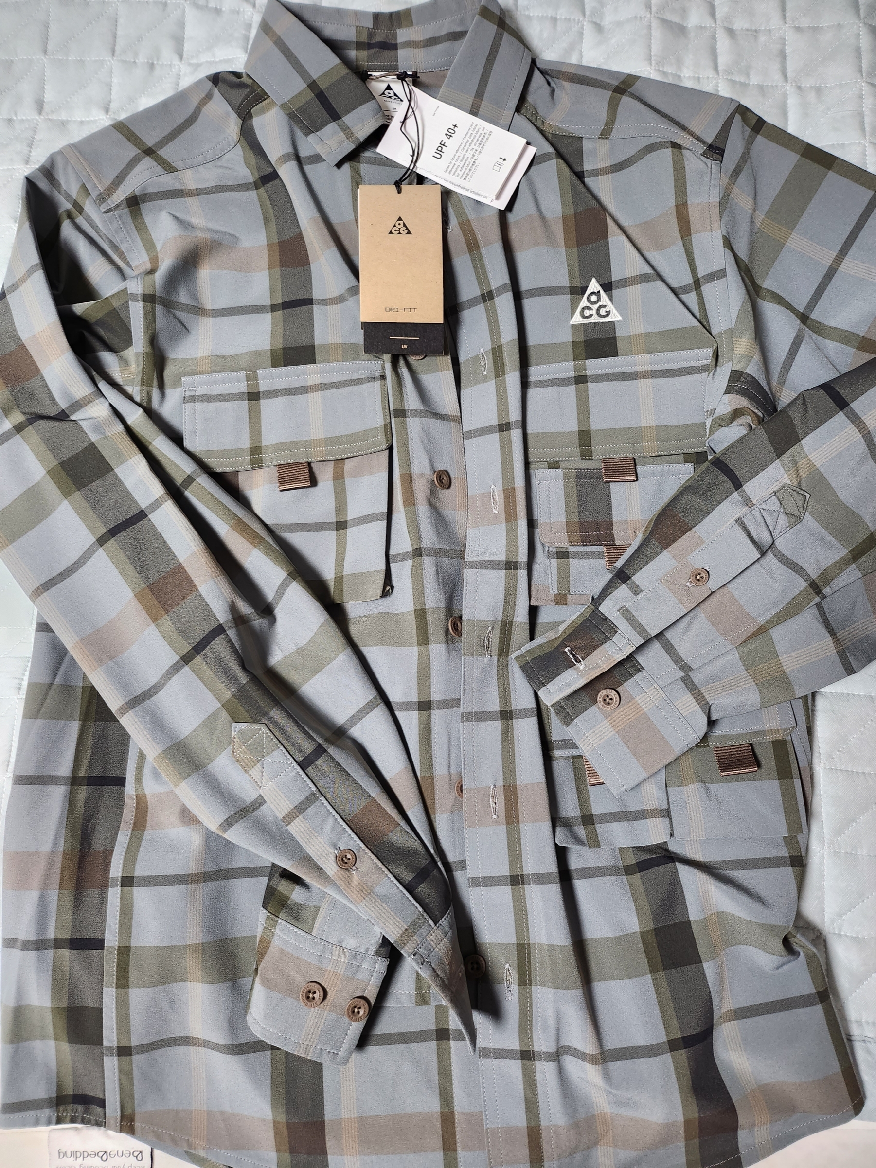 Nike ACG Dri-Fit UV Devastation Trail Shirt Smoke Grey - Asia 착용 스타일