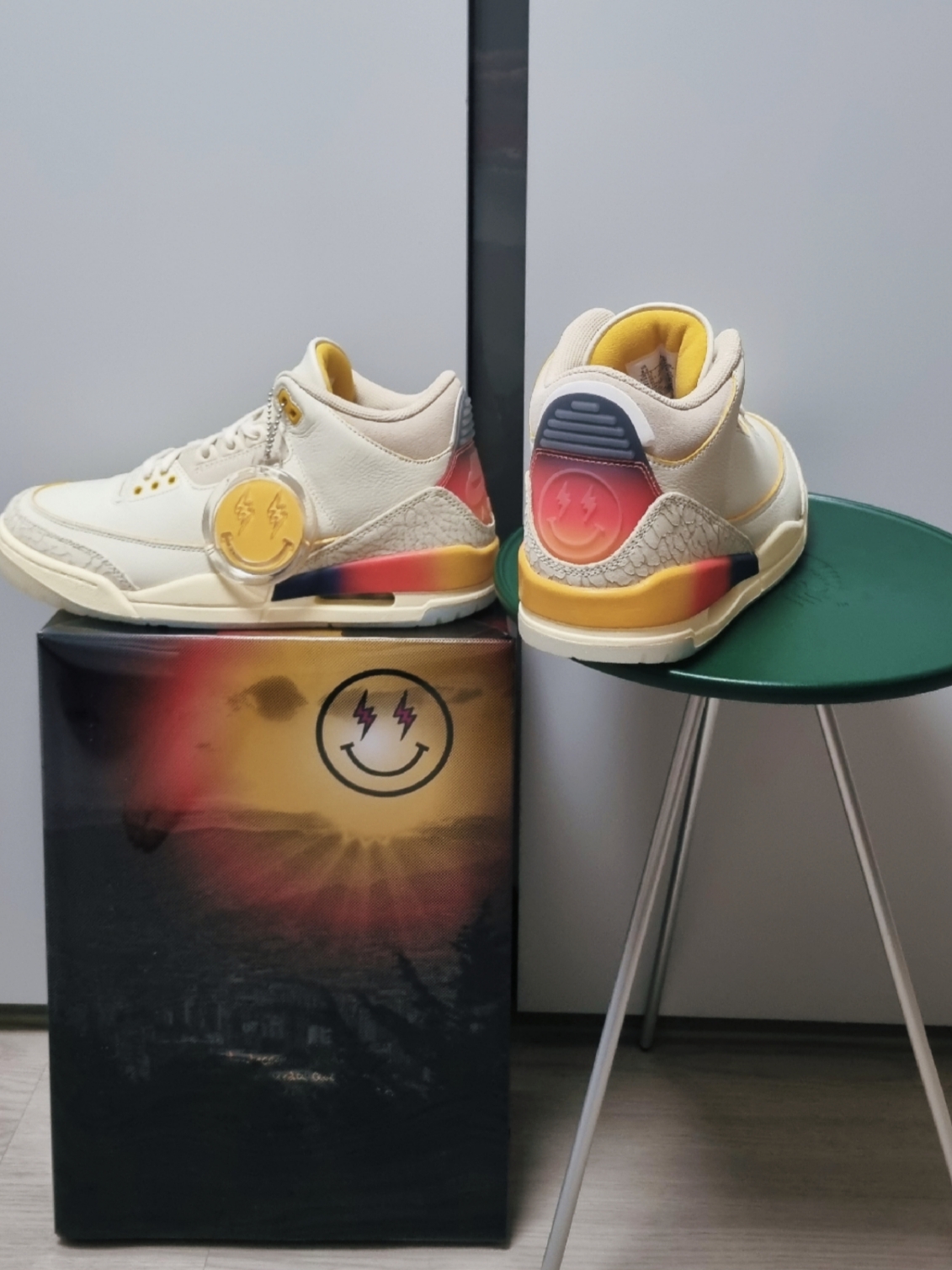 Jordan 3 x J Balvin Retro SP Sunset, (TD) Jordan 3 x J Balvin Retro SP Sunset 착용 스타일 - 1
