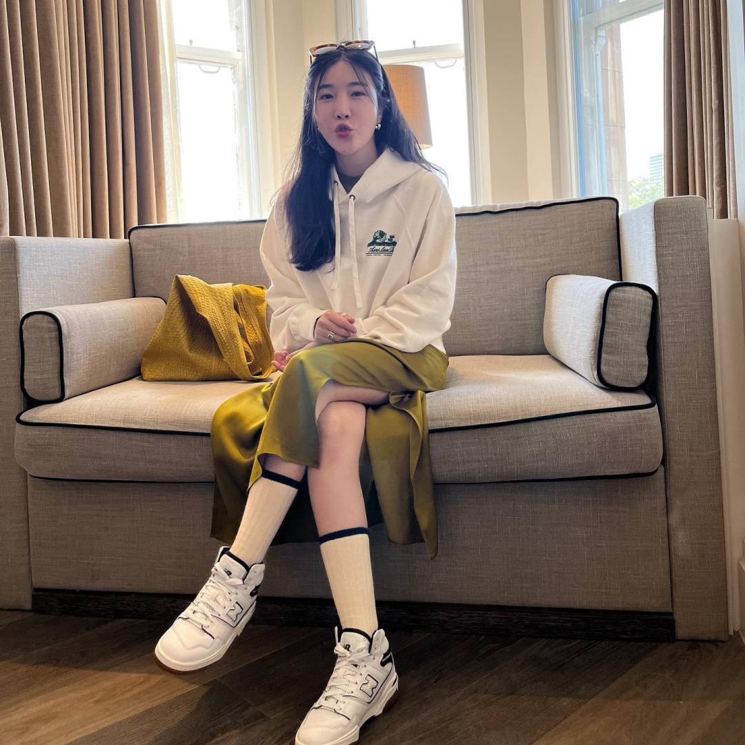 New Balance x Aime Leon Dore 650R White Black 착용 스타일 - 2