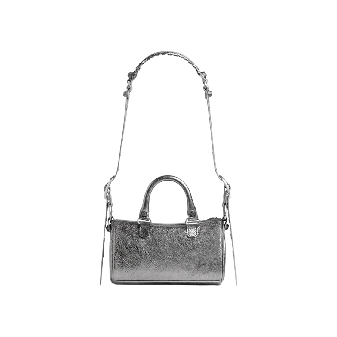 Balenciaga Le Cagole Mini Duffle Bag Metallized Silver 상세 이미지 3