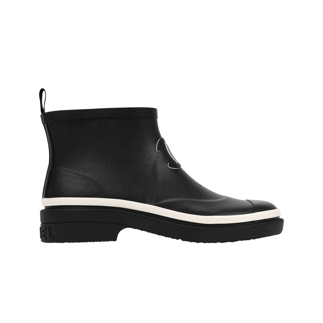 (W) 샤넬 앵클 부츠 카우초크 & 블랙((W) Chanel Ankle Boots Caoutchouc & Black)