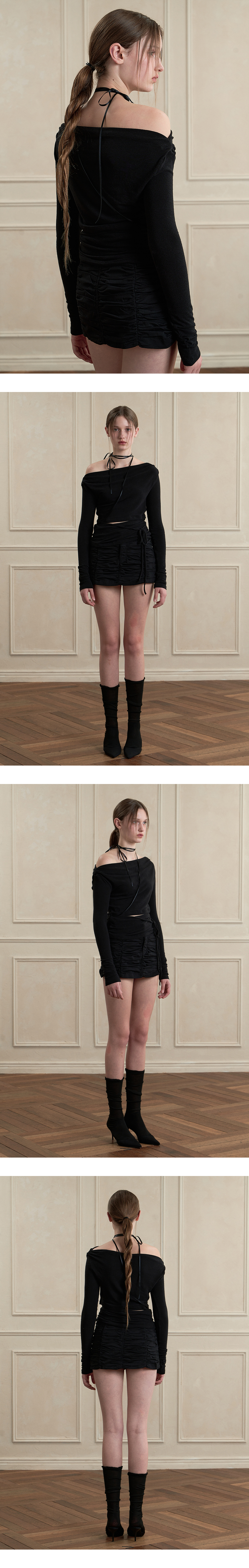 Pain Or Pleasure Women Suave Top Black 상세 이미지 4