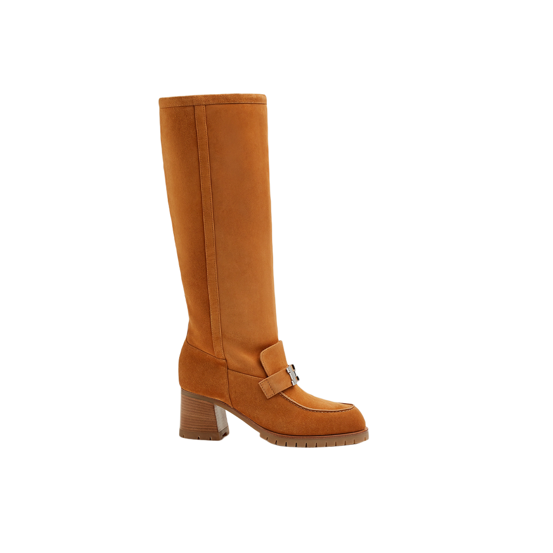 (W) 에르메스 폴리 60 부츠 스웨이드 카프스킨 & 팔라듐 하드웨어 나뛰렐 에크류((W) Hermes Folie 60 Boot Suede Calfskin & Palladium Naturel Ecru) - 1