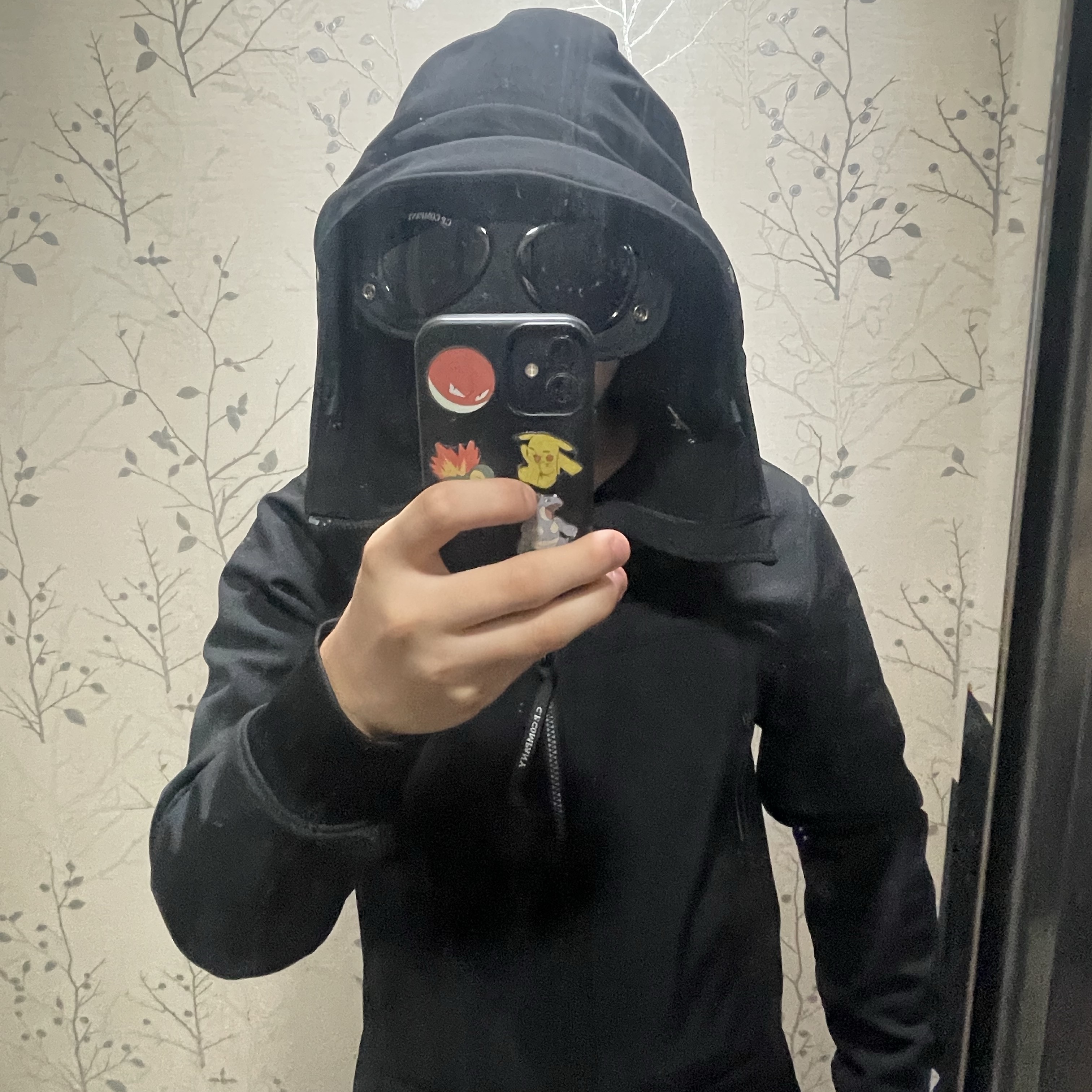 C.P. Company Shell-R Goggle Jacket Black - 22FW 착용 스타일 - 3