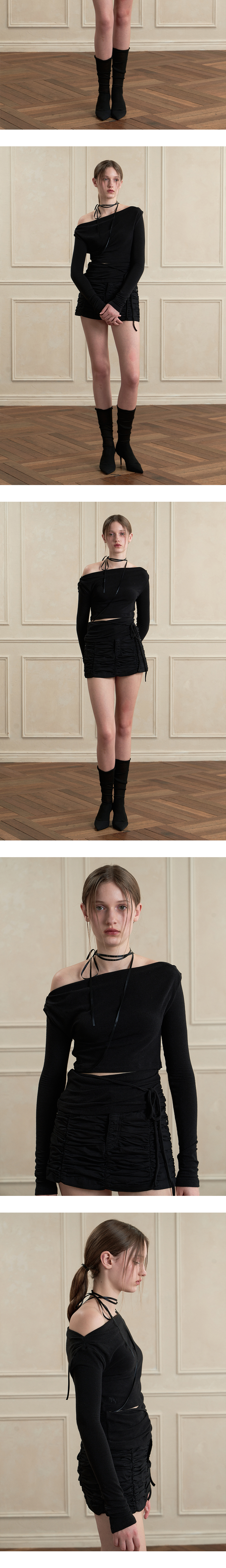 Pain Or Pleasure Women Suave Top Black 상세 이미지 3