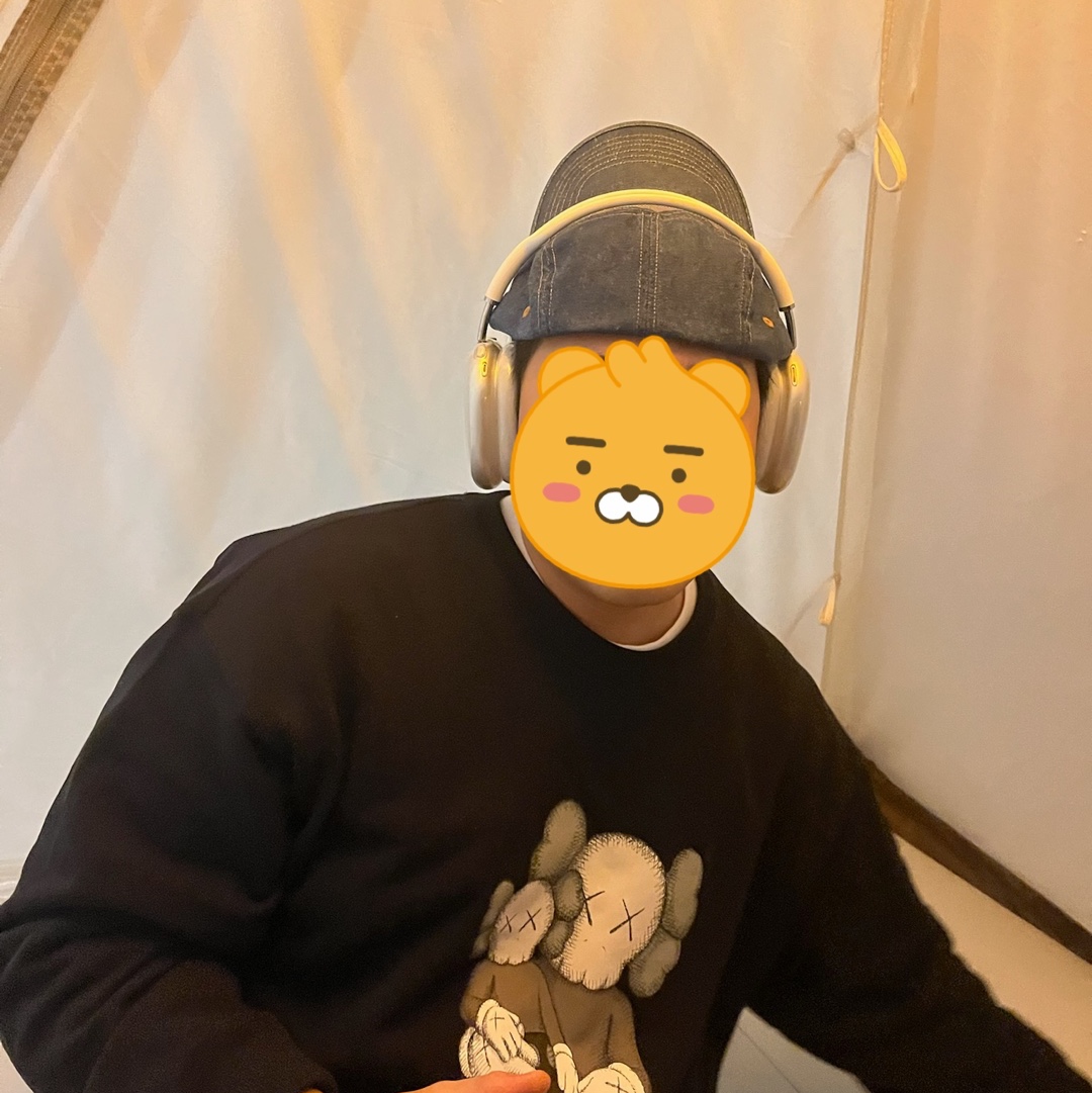 Uniqlo UT x Kaws Long Sleeve Sweatshirt Black, Apple AirPods Max Lightning Silver (Korean Ver.) 착용 스타일