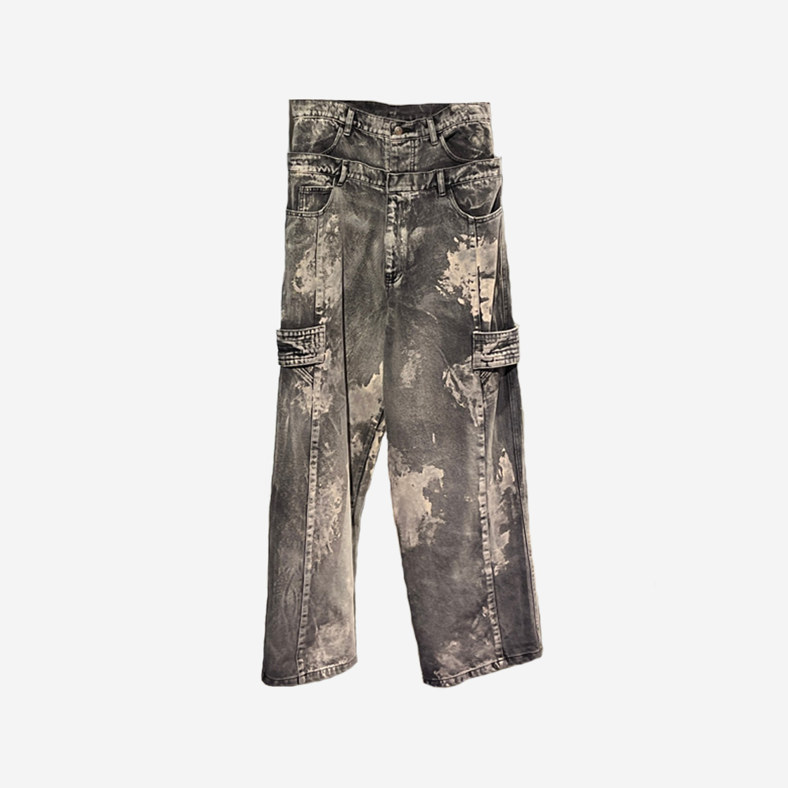 OURPAS2023AW-66 Ourpas 066 Painted Saggy Jean