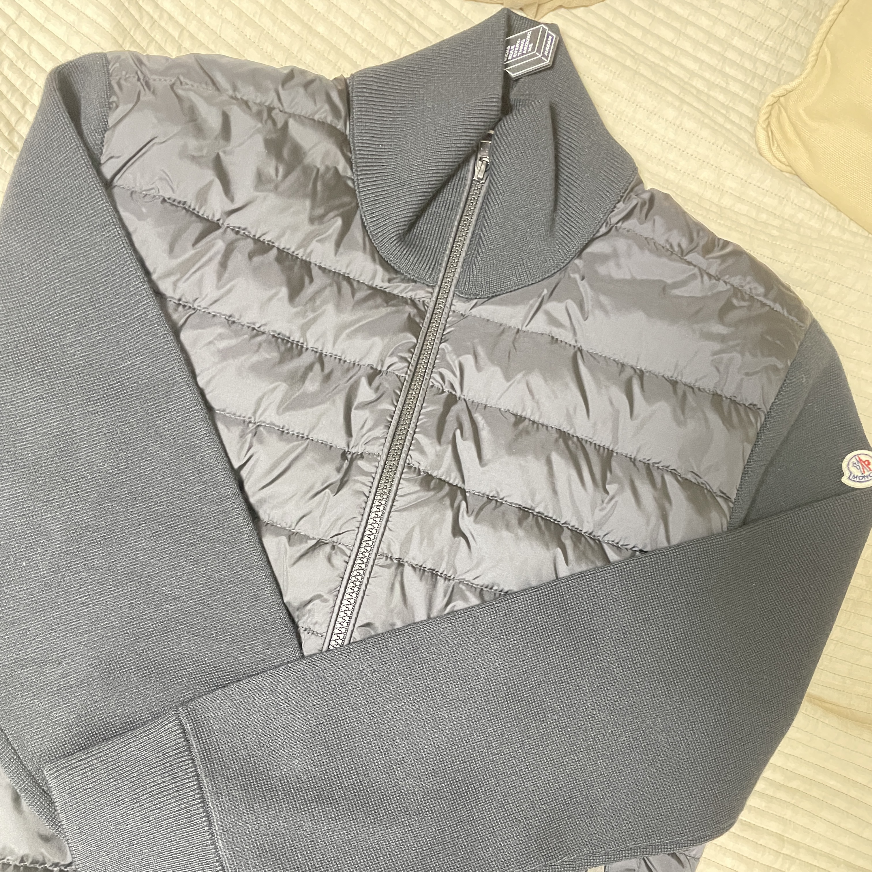 Moncler Padded Wool Cardigan Black - 23FW 착용 스타일