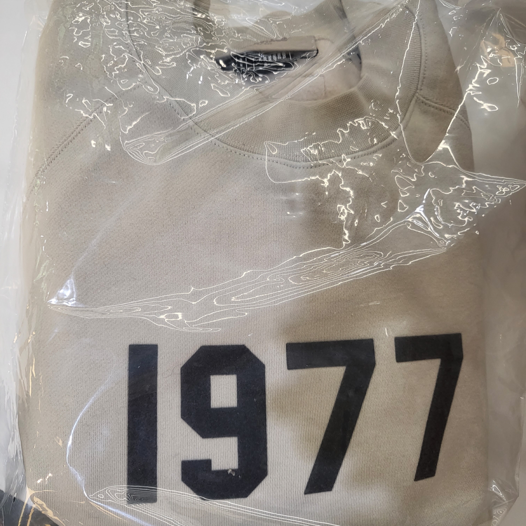 Essentials 1977 Crewneck Sweatshirt Wheat - 22SS 착용 스타일 - 2