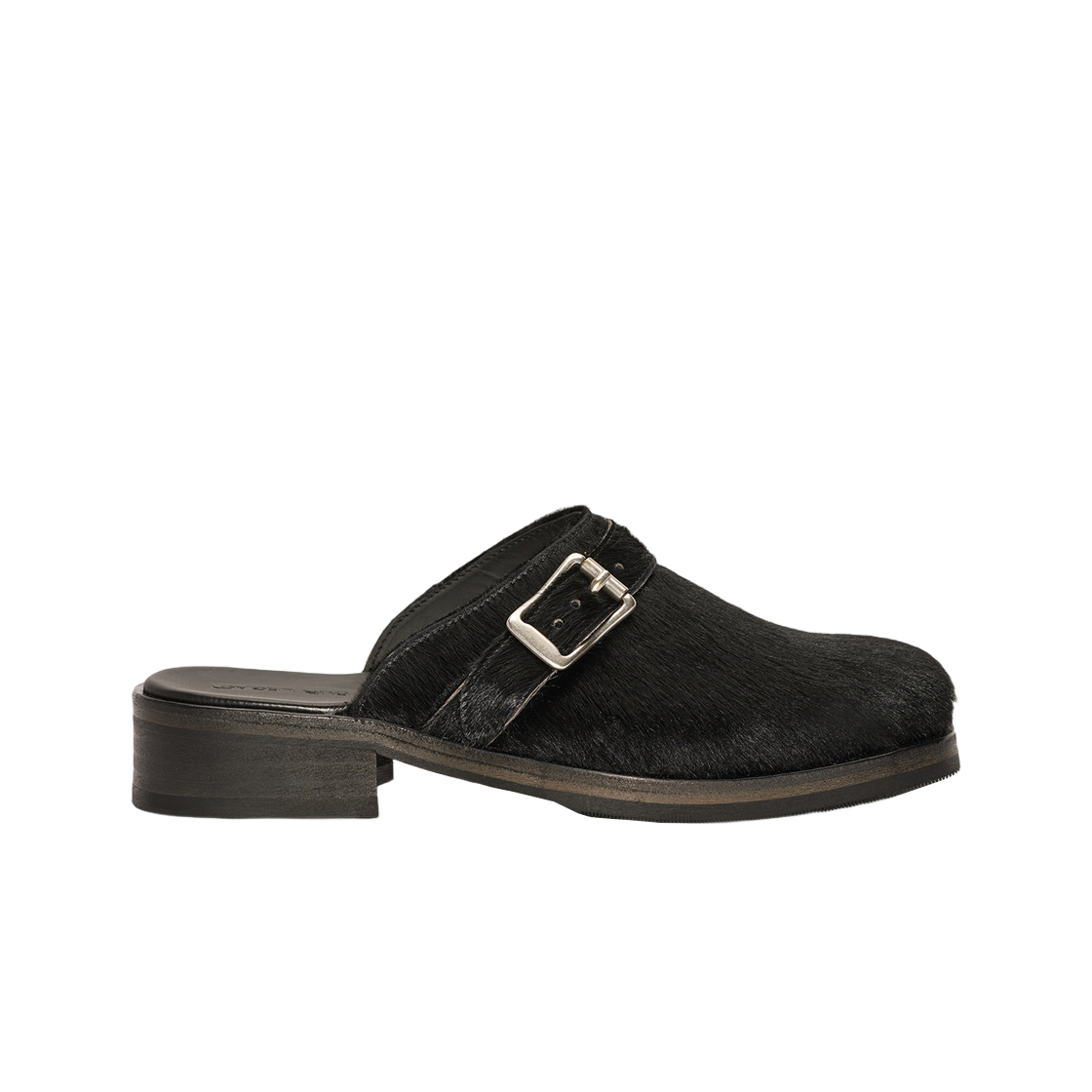 A4217CCSSE Our Legacy Camion Mule Black Hair On Hide