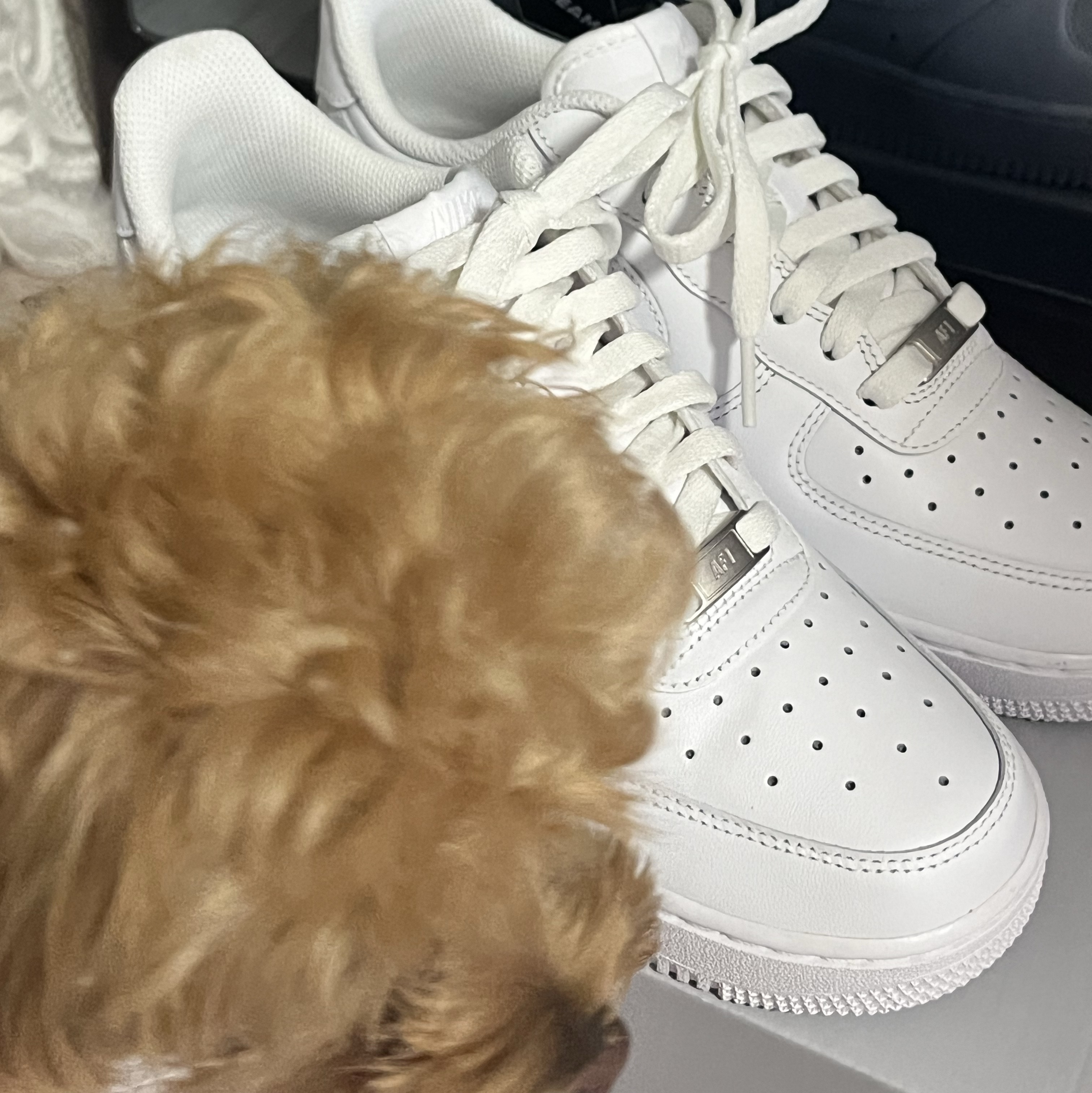 (W) Nike Air Force 1 '07 Low White 착용 스타일 - 2