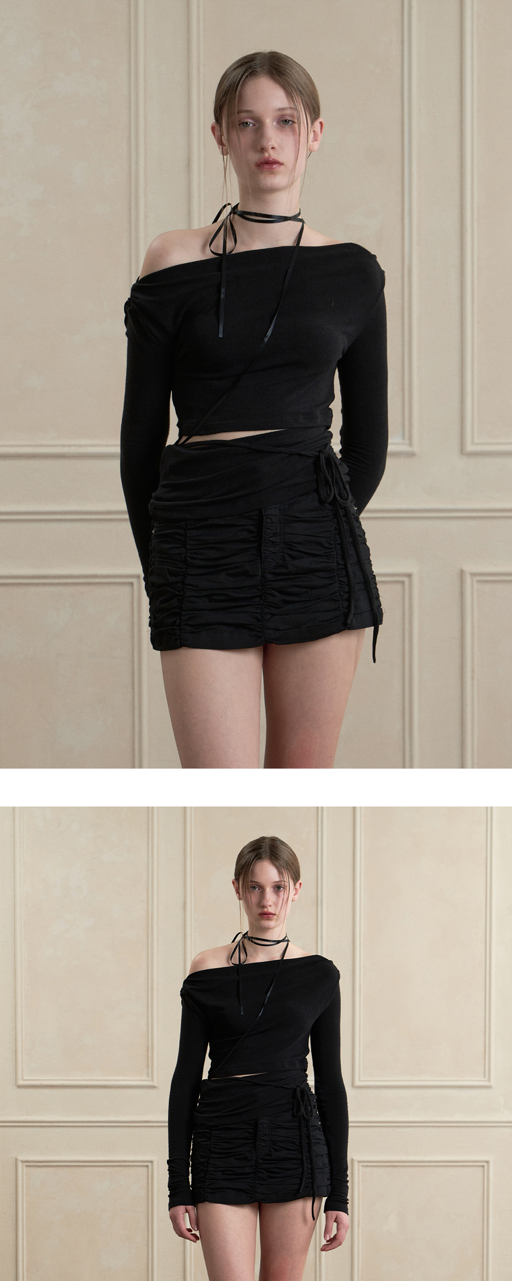Pain Or Pleasure Women Suave Top Black 상세 이미지 2