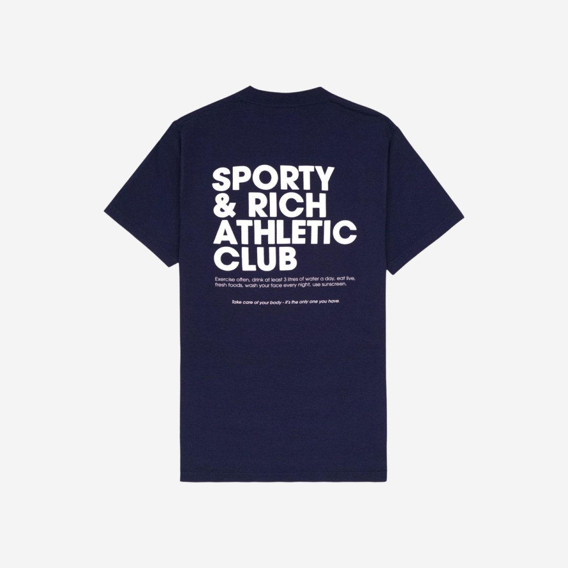 Sporty & Rich Athletic Club T-Shirt Navy Whtie 상세 이미지 1