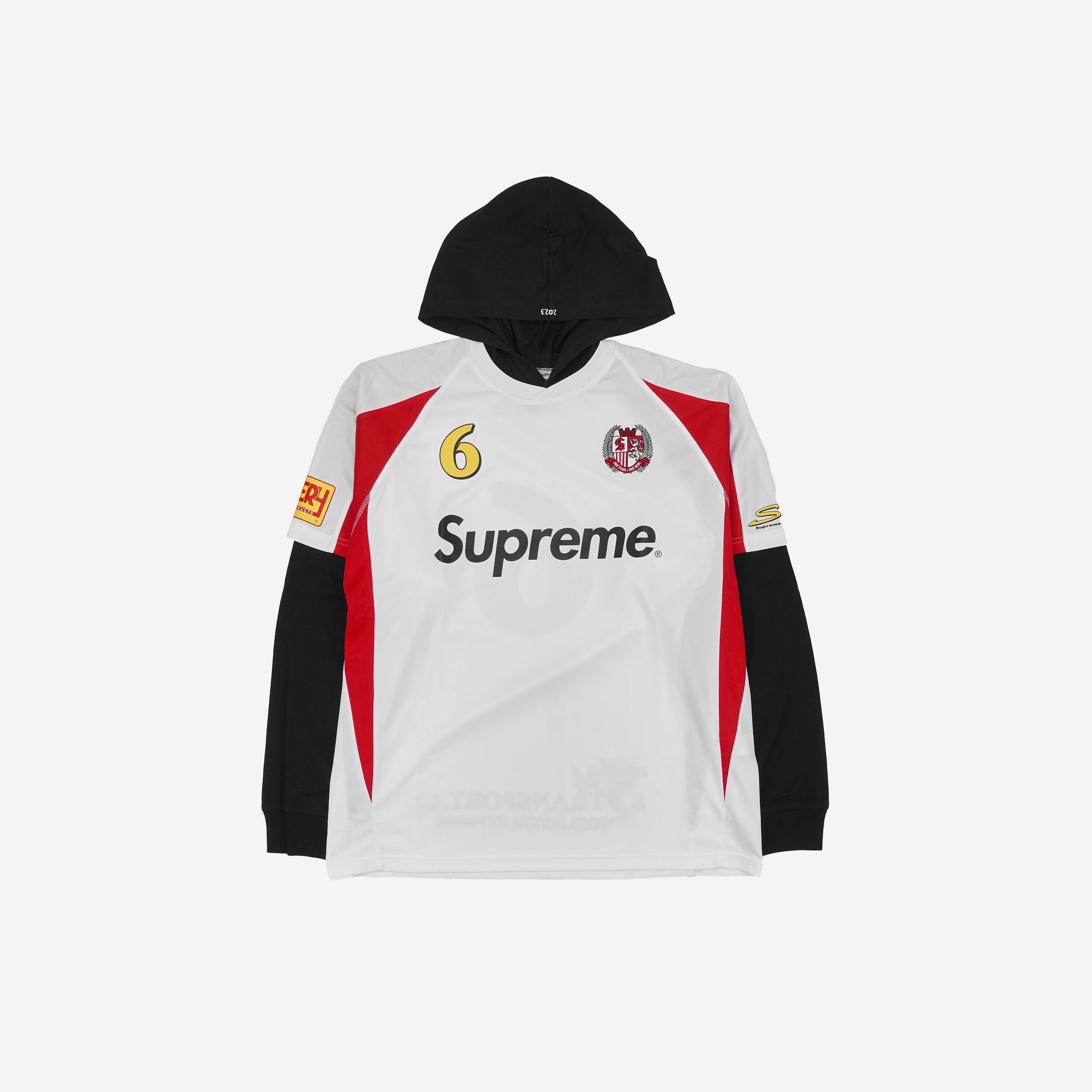 Supreme 23fw Hooded Soccer Jersey ブラック L-