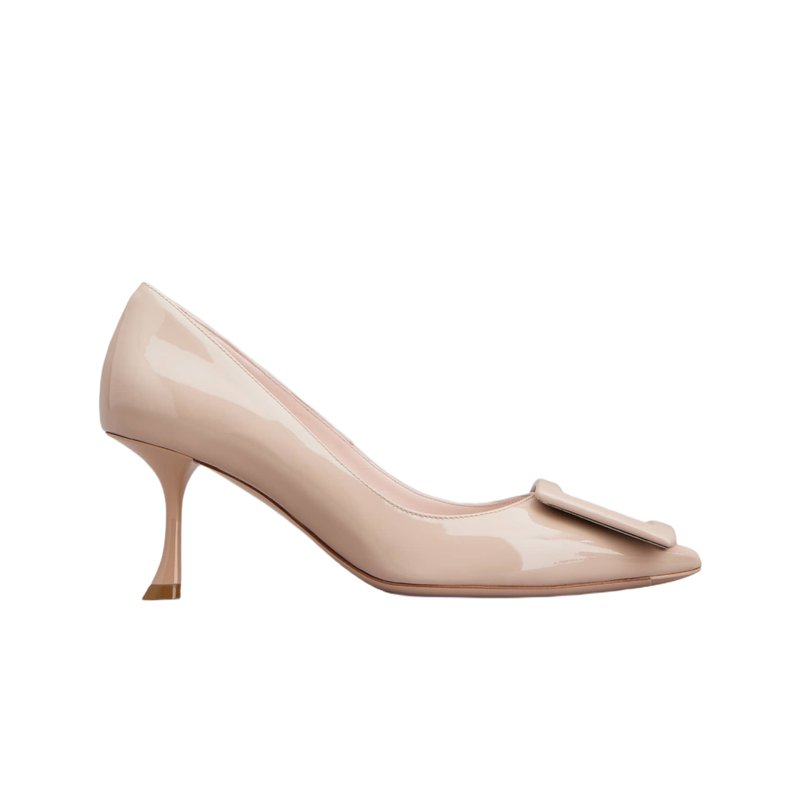 (W) 로저 비비에 비브 인 더 시티 펌프스 페이턴트 레더 핑크((W) Roger Vivier Viv' in The City Pumps in Patent Leather Pink) - 1