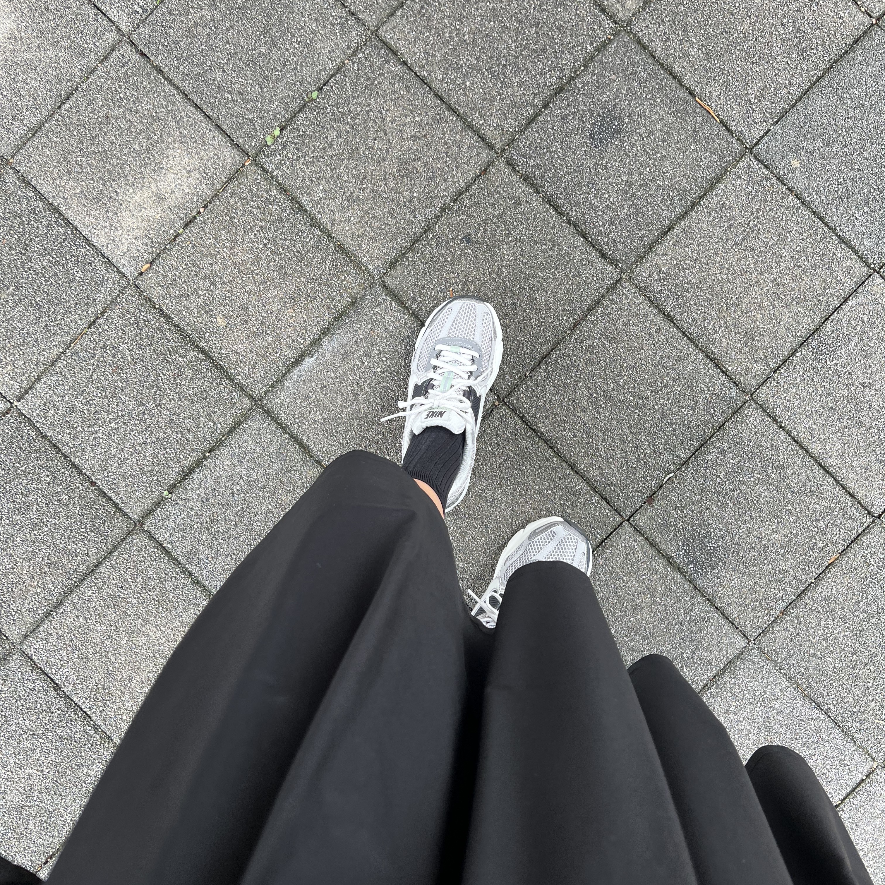 (W) Nike Zoom Vomero 5 Cobblestone and Flat Pewter 착용 스타일