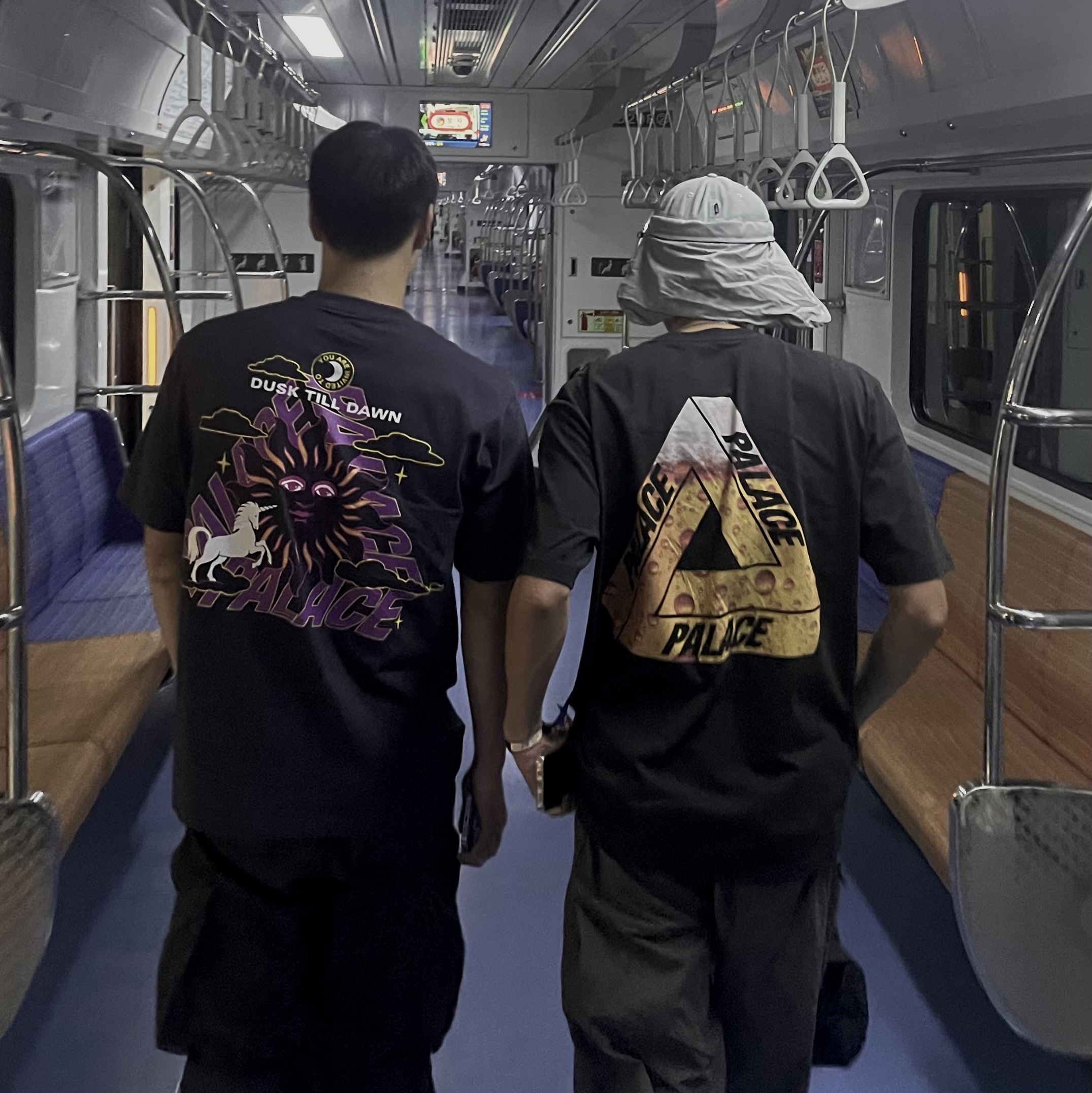 Palace Tri-Lager T-Shirt Black - 20FW, Palace Da One T-Shirt Navy - 21FW 착용 스타일