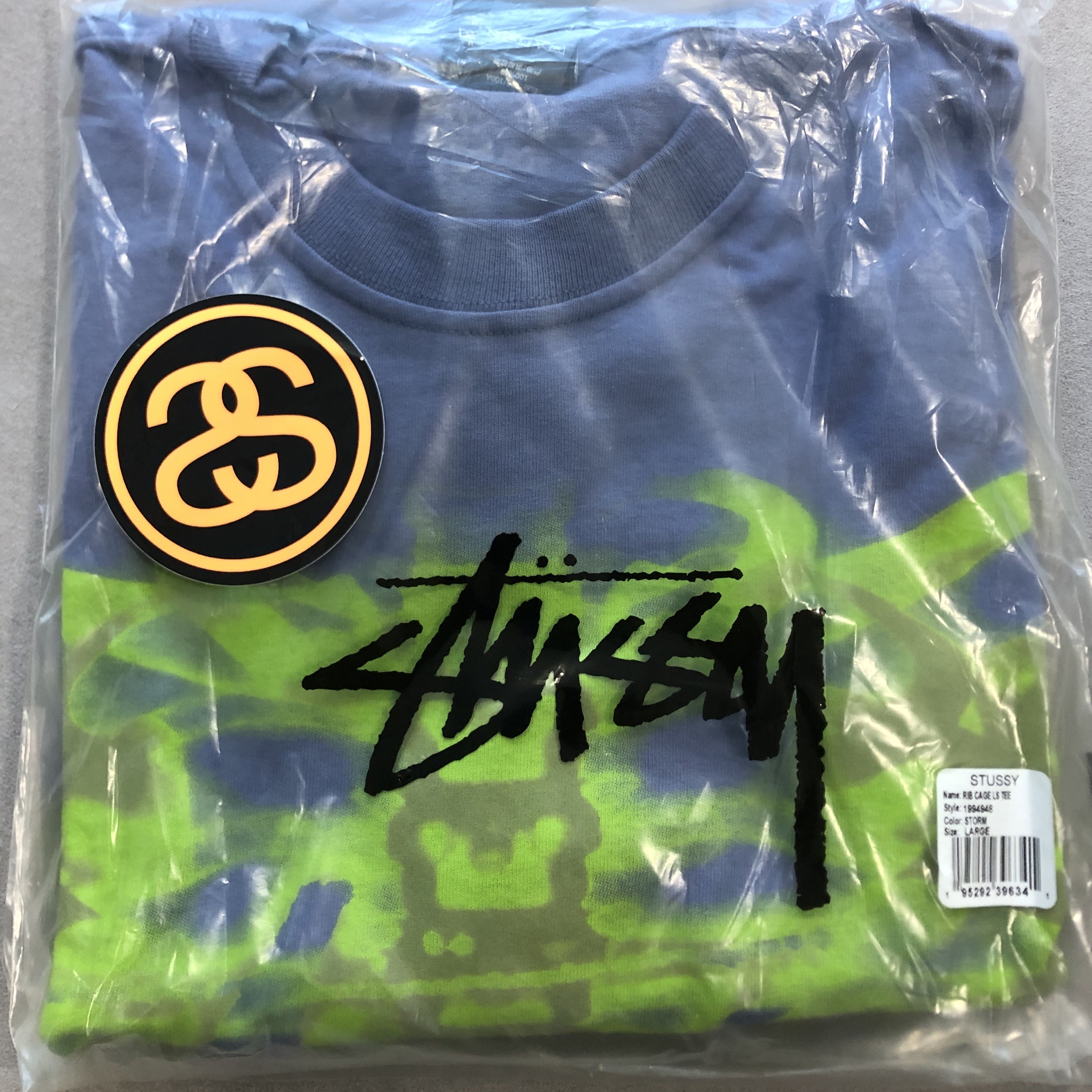 Stussy Rib Cage LS T-Shirt Storm 착용 스타일